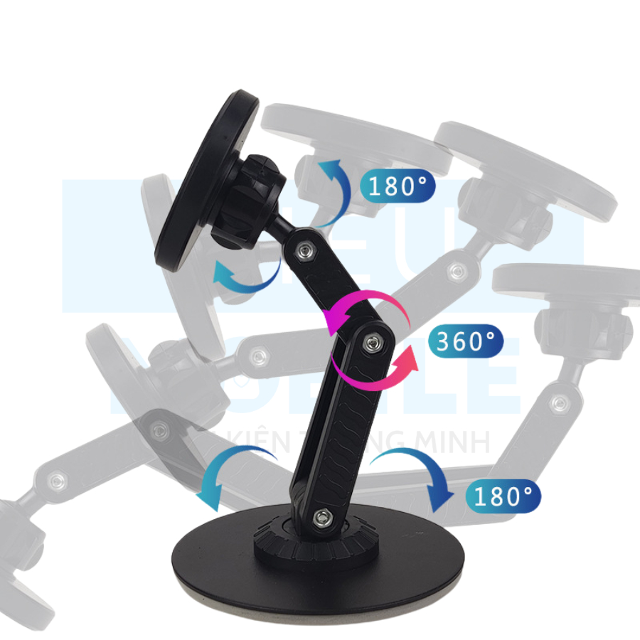 Giá đỡ điện thoại hút nam châm xoay 360 độ có thể điều chỉnh khung nhựa đế thép