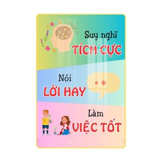 [TRANH DECOR LỚP HỌC] Tranh Laminate Tráng Gương - Tranh Slogan Động Lực, Tranh Trang Trí Phòng Học, Lớp Học, Trường Học