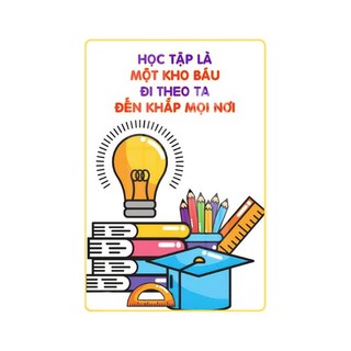[TRANH DECOR LỚP HỌC] Tranh Laminate Tráng Gương - Tranh Slogan Động Lực, Tranh Trang Trí Phòng Học, Lớp Học, Trường Học