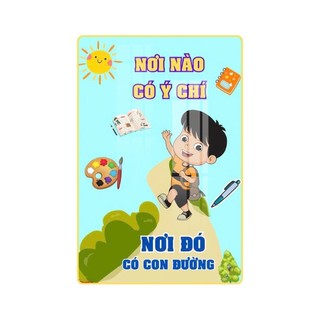 [TRANH DECOR LỚP HỌC] Tranh Laminate Tráng Gương - Tranh Slogan Động Lực, Tranh Trang Trí Phòng Học, Lớp Học, Trường Học