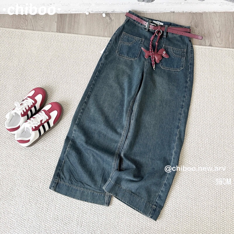 [𝐒𝐮𝐙𝐲] Quần Jeans Kèm Đai Belt Đỏ 96cm QCCC Loại 1