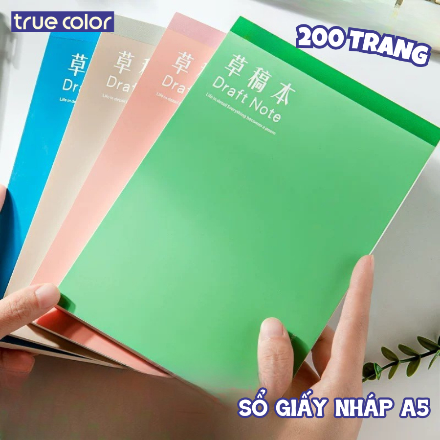 Sổ giấy nháp trắng A5 200 Trang, giấy note ghi chú, sổ tay ghi chú, tốc ...