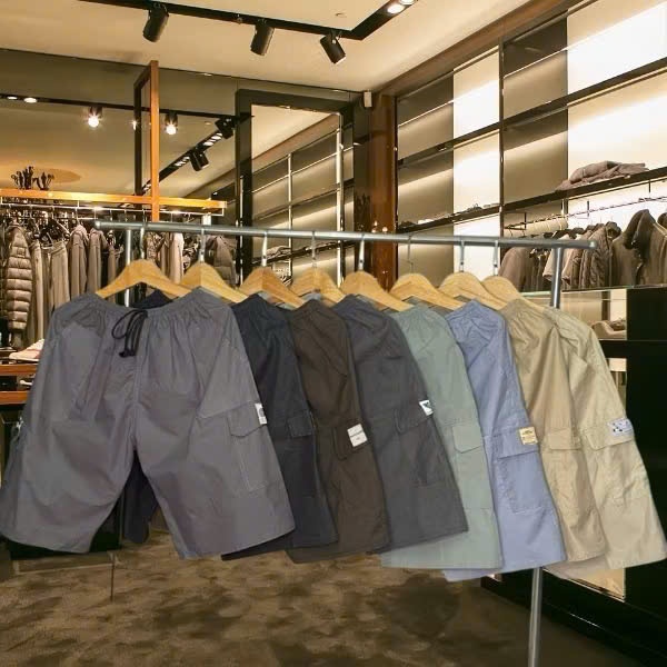 Quần Short Nam Kaki  Túi Hộp Lưng Thun Co Giãn From Rộng Thoải Mái Có Túi Khóa Kéo .