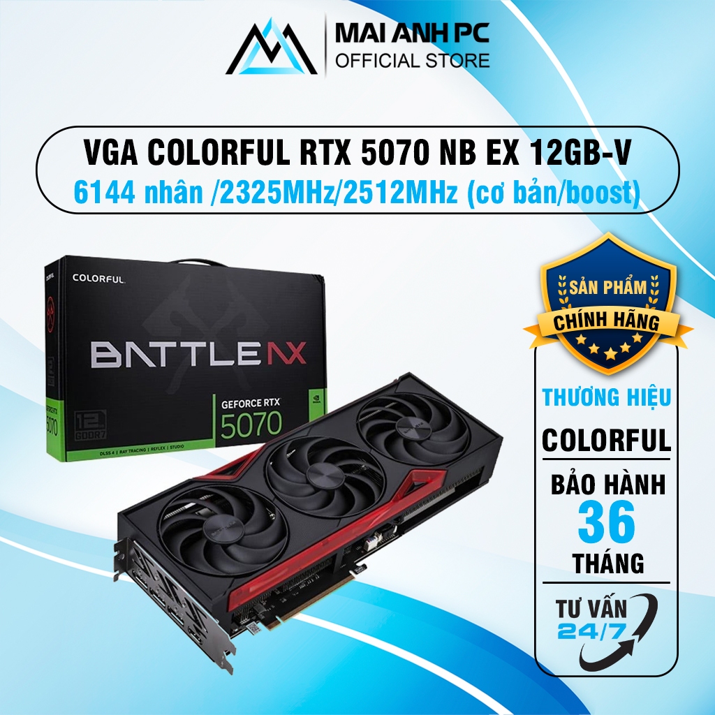 Card Màn Hình Colorful GeForce RTX 5070 NB EX 12GB-V | Shopee Việt Nam