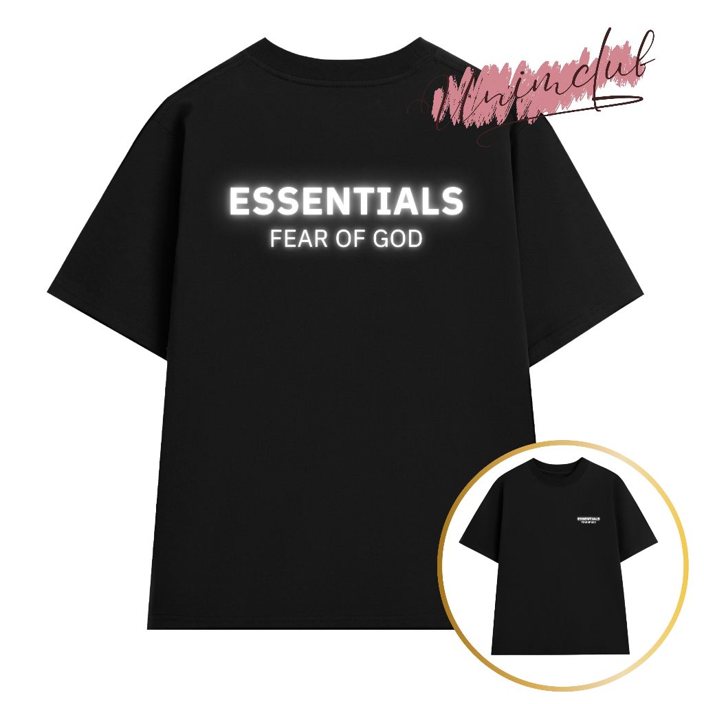 [Hình In Nổi] Áo Thun ESSENTIALS In Cao Su Đổi Màu Phản Quang Cao Cấp Phong Cách Streetwear - ESS