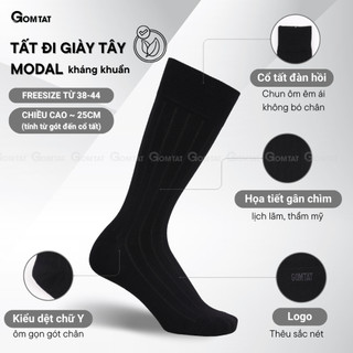 [MODAL PREMIUM] Hộp 5 đôi tất nam đi giày tây GOMTAT, chất liệu sợi Modal gỗ sồi cao cấp kháng khuẩn - STA-5012-CB5