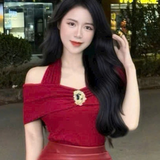 Áo Nữ trễ Vai Dây Quàng Cổ Kèm Tag Nổi Bật SEXY
