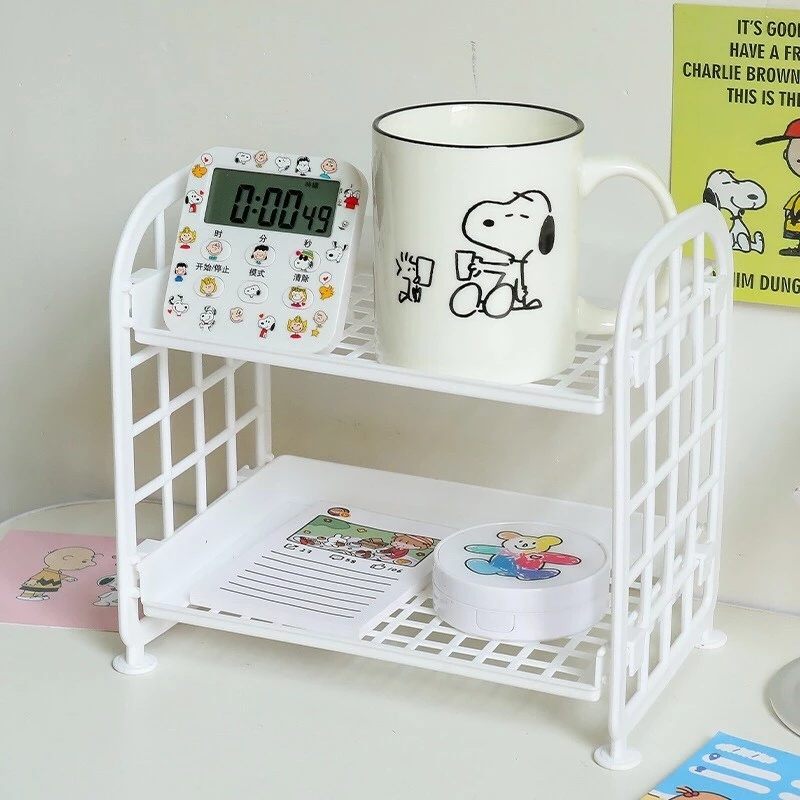 Kệ mini để bàn 2 tầng tiện lợi nhỏ gọn - Kệ nhựa đa năng để bàn (hàng y hình)