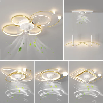 Quạt đèn ốp trần cánh bướm trang trí - Đèn quạt ốp trần xoay đảo 360 hiện đại dành cho phòng khách - phòng ngủ