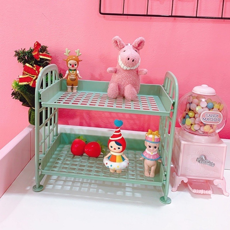 Kệ mini để bàn 2 tầng tiện lợi nhỏ gọn - Kệ nhựa đa năng để bàn (hàng y hình)