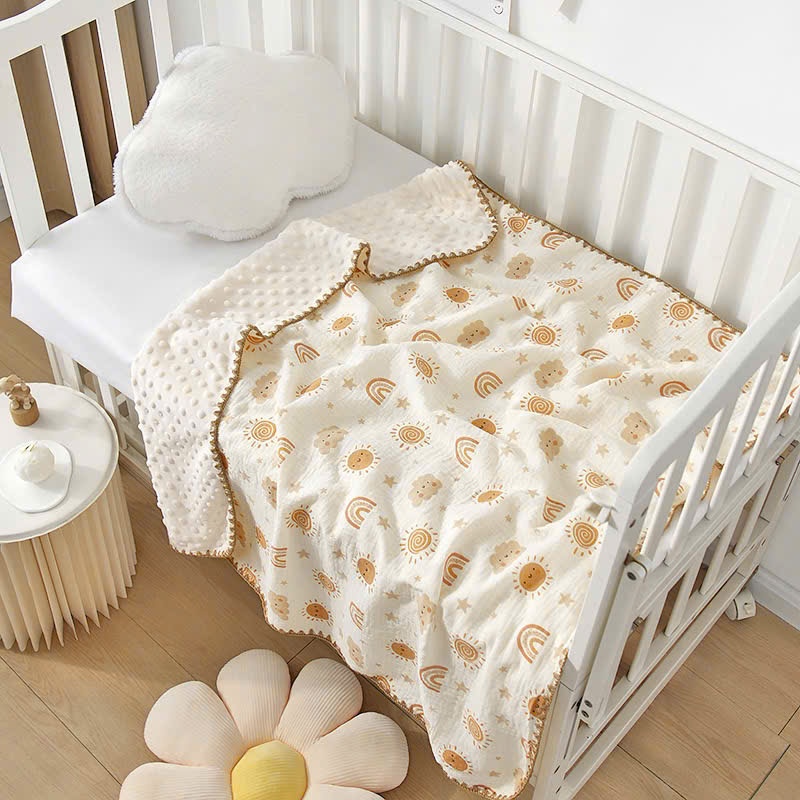 Chăn Hè - Chăn Muslin Hạt Đậu Hè Mềm Mịn Ấm Áp Kích Thước 100x105cm mesocsshop