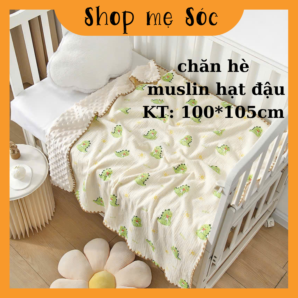 Chăn Hè - Chăn Muslin Hạt Đậu Hè Mềm Mịn Ấm Áp Kích Thước 100x105cm mesocsshop
