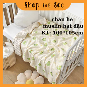 Chăn Hè - Chăn Muslin Hạt Đậu Hè Mềm Mịn Ấm Áp Kích Thước 100x105cm mesocsshop