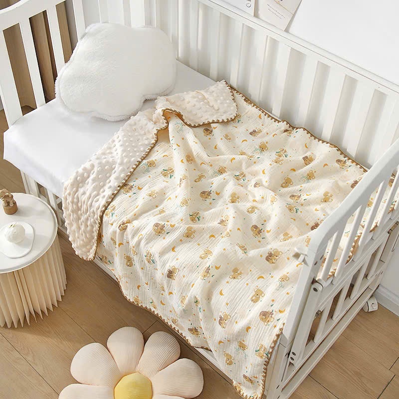 Chăn Hè - Chăn Muslin Hạt Đậu Hè Mềm Mịn Ấm Áp Kích Thước 100x105cm mesocsshop