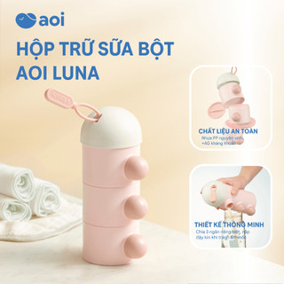 Hộp trữ sữa bột Aoi Luna (3 ngăn) cho bột bên trong luôn khô ráo, không bị ẩm mốc, an toàn cho bé