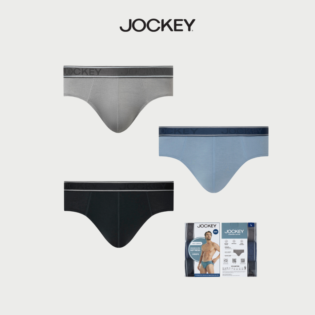 Ảnh Combo 3 quần lót nam Jockey Viscose dáng Brief - J4021 1