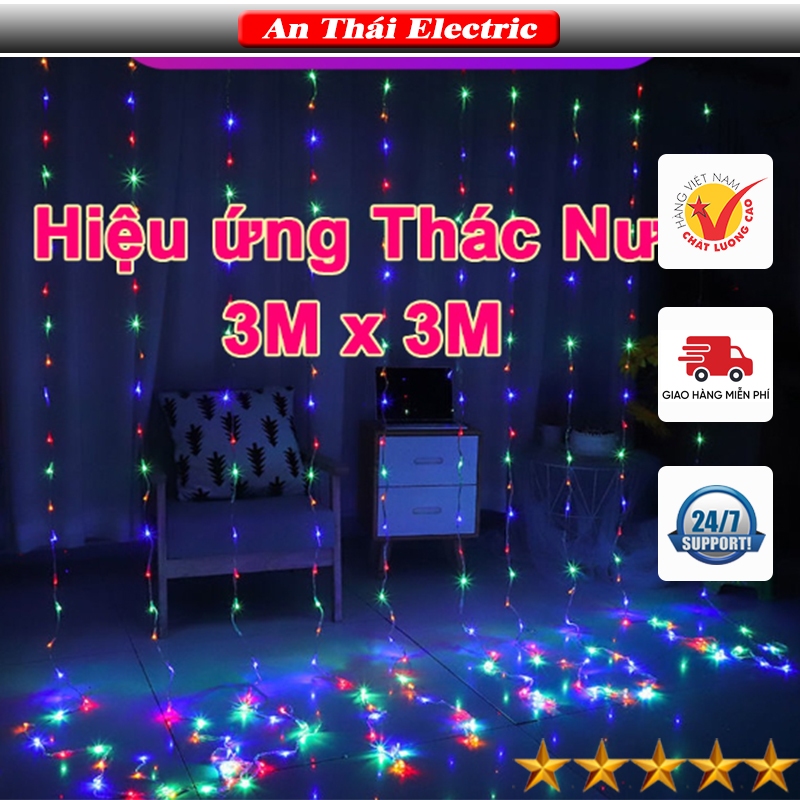 Bộ Đèn Led Trang Trí Thả Mành Kiểu Mưa Rơi Thác Nước 10 Sợi 2m Đủ Màu ...