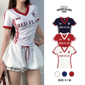 Set đồ nữ Thể Thao Áo body và Quần bí REDFLAG FFCLUB MIX chất liệu Cotton co giãn