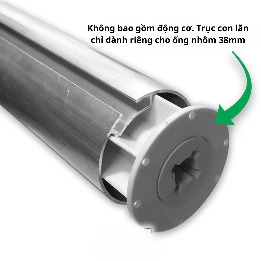 Ống nhôm cuộn rèm (thanh treo rèm cuốn trên) hanorem - Có 2 size: phi ...
