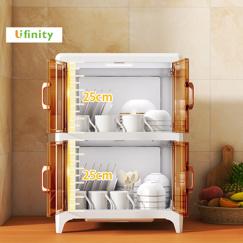 Lifinity Giá Để Bát Đĩa Có Khay Thoát Nước - Tủ Nhà Bếp Sắp Xếp Gọn, Chống Bụi Hiệu Quả