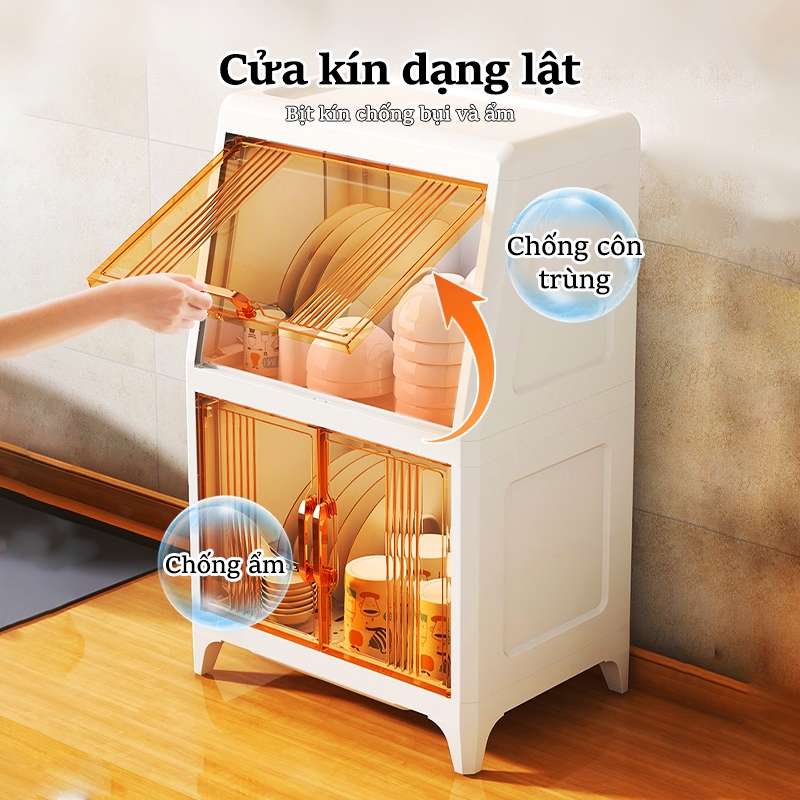 Lifinity Giá Để Bát Đĩa Có Khay Thoát Nước - Tủ Nhà Bếp Sắp Xếp Gọn, Chống Bụi Hiệu Quả