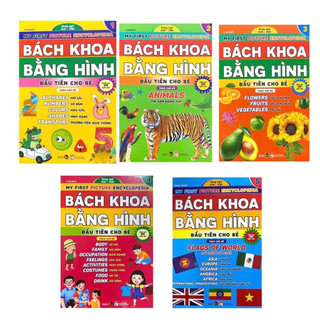 Sách - Bách khoa bằng hình đầu tiên cho bé theo chủ đề quyển 3 - song ngữ Anh Việt - Quét mã QR nghe đọc - Đại Mai Books