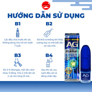 Xịt Xoang AG Thiên Nhiên Lành Tính Giảm Tắc Nghẹt Mũi Cải Thiện Mũi Dị Ứng 15-30ml