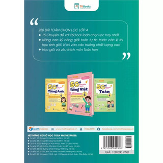 Sách - 250 Bài Toán Chọn Lọc Lớp 4 - Theo Chương Trình Mới