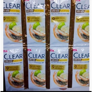 ????Dây Dầu Gội Clear Thảo Dược 9 Tinh Túy, Sạch Gàu Ngứa Suốt 48 Giờ 7gr Chính Hãng????