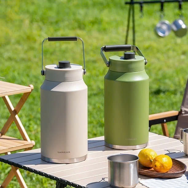 Bình Giữ Nhiệt LocknLock Slo Water Jug LHC4302 Dung Tích 4L, 2 Màu, Có Quai Xách - K-MALL
