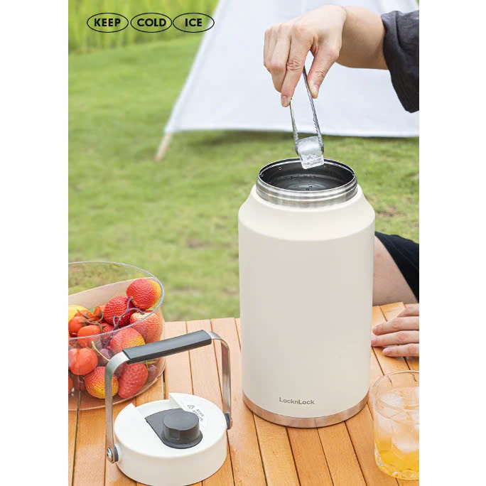Bình Giữ Nhiệt LocknLock Slo Water Jug LHC4302 Dung Tích 4L, 2 Màu, Có Quai Xách - K-MALL