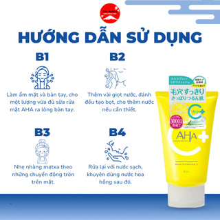 Sữa Rửa Mặt AHA  Nhật Bản Làm Sạch Sâu Sáng Da, Dưỡng Ẩm