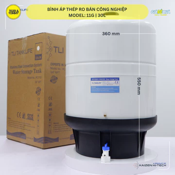 Bình Áp RO 11G, Bính áp Máy Lọc Nước 50L, 100L Bán Công Nghiệp cho quán cafe, quán ăn, nhà hàng