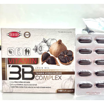 VIÊN UỐNG VITAMIN 3B - HỘP 100 VIÊN CHIẾT XUẤT TỎI ĐEN 🧄