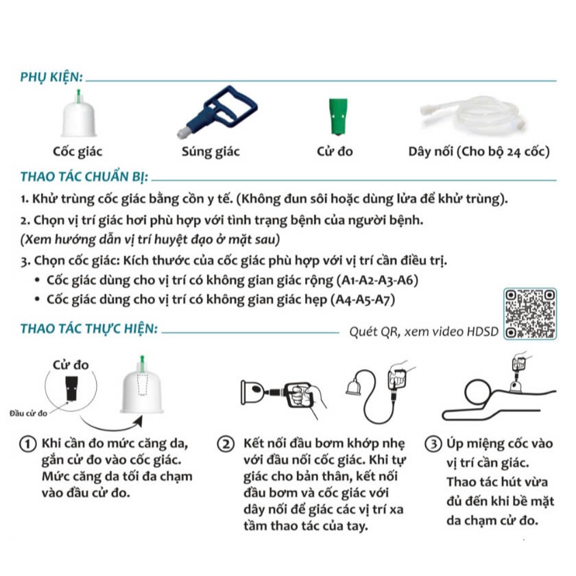 Bộ giác hơi 24 ly không dùng lửa MiDa, Dụng cụ Giác hơi không dùng lửa.