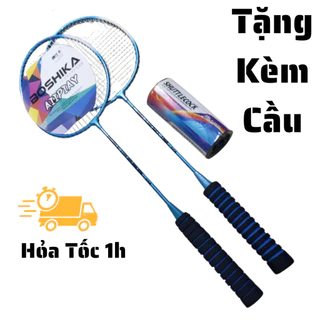 Vợt Cầu Lông Chính Hãng Boshika Set 2 Vợt Chất Lượng Cao + Tặng 03 Quả Cầu