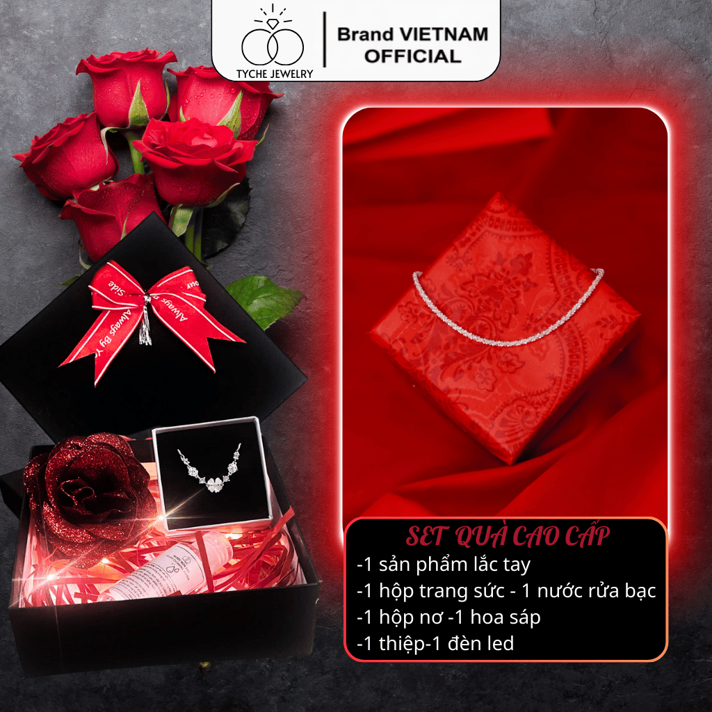Lắc tay bạc nữ Tyche Blink dây xù bắt sáng lấp lánh Tyche Jewelry