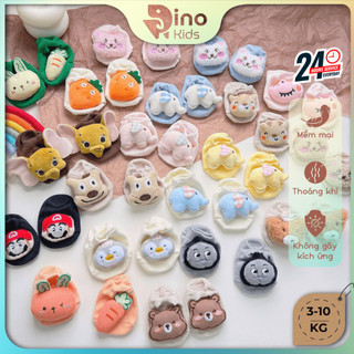 Tất vớ sơ sinh dễ thương cho bé trai, bé gái 3-10kg. Tất thú tập đi cho bé. Dino kids