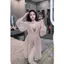 HT298 Áo choàng ngủ sexy tay dài, áo choàng dáng dài ren xuyên thấu mềm mại gợi cảm HT298