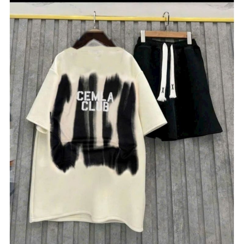Tổng hợp các sét bộ quần đùi trơn + mix áo phông form rộng tay lỡ unisex