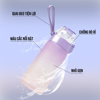 Bình Nước Tạo Hương Trái Cây AQUA HANDY 600ML kèm Hộp hương thơm 0 Đường 0 Calo