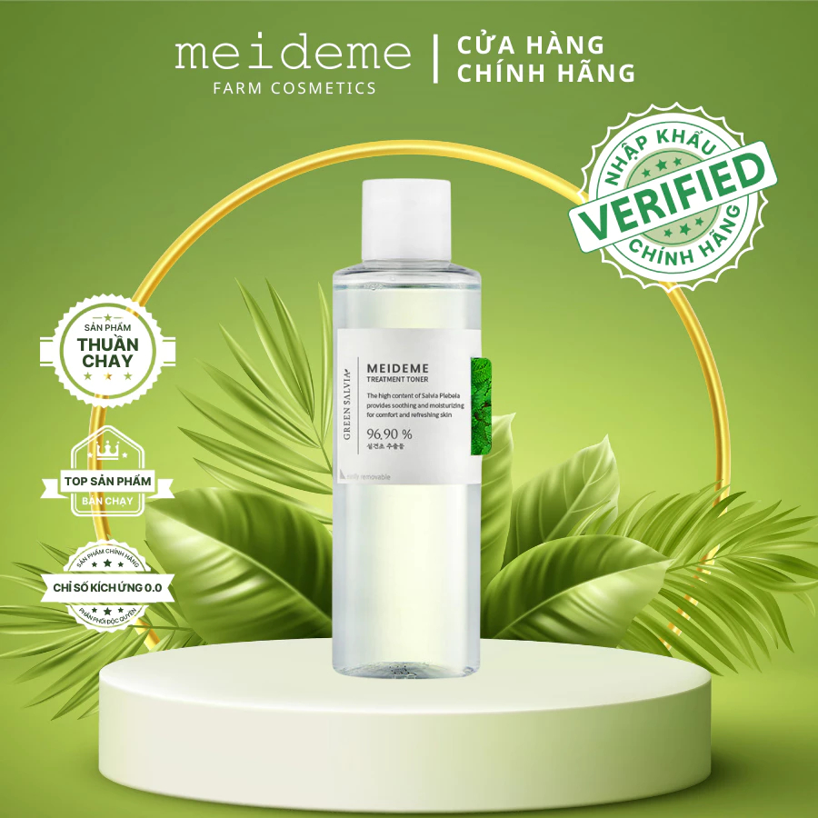 Ảnh Toner Thuần Chay Giảm Mụn, Giảm Kích Ứng MEIDEME Green Salvia Treatment Toner 200ML 1