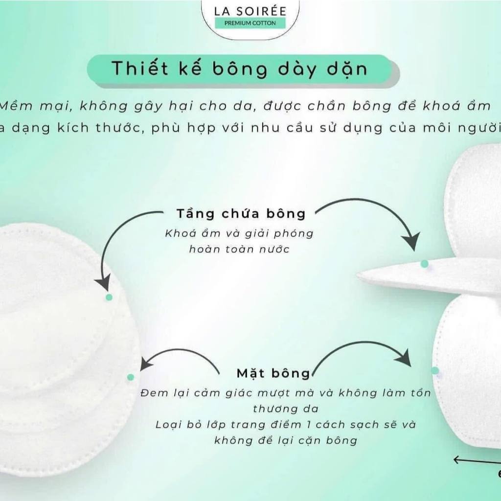 Bông tẩy trang La Soi.ree 500m premium