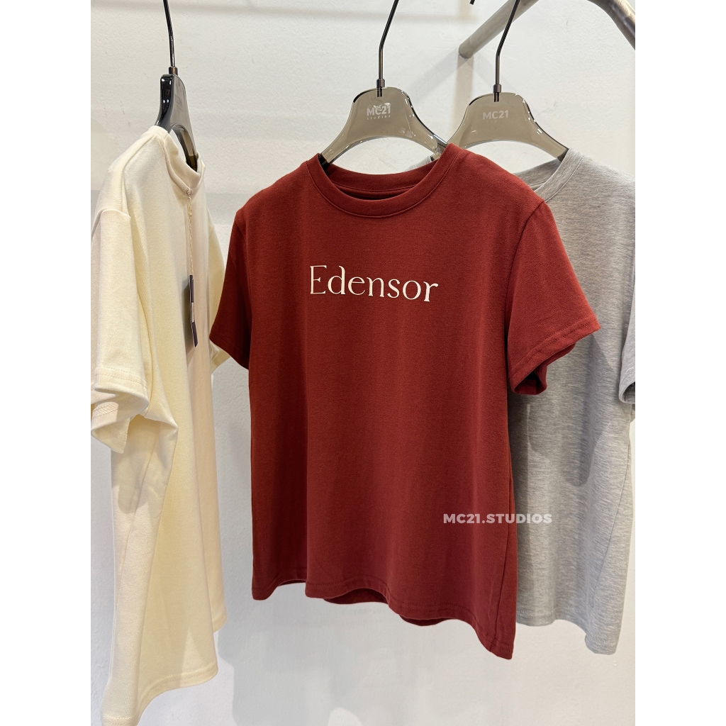 Ảnh Áo phông chữ Edensor dáng vừa chất cotton co giãn nhẹ MC21.studios a4330 3