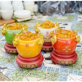 [Giá rẻ tại kho] Bát Tụ Bảo Phong Thuỷ - Tụ Bảo Bồn - Chậu Vàng Chiêu Tài Lộc Đế Liền
