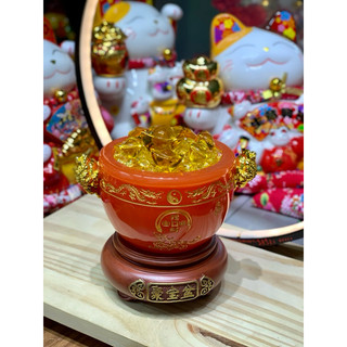 [Giá rẻ tại kho] Bát Tụ Bảo Phong Thuỷ - Tụ Bảo Bồn - Chậu Vàng Chiêu Tài Lộc Đế Liền