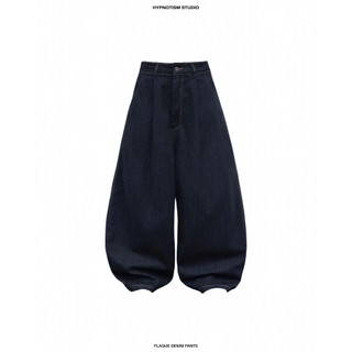 HYPNOTISM | FLAQUE DENIM PANTS - Quần denim ống cong túi vát unisex, form rộng streetwear cá tính