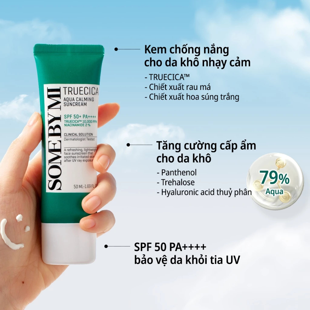 Ảnh Some By Mi Kem chống nắng dưỡng ẩm Truecica Aqua Calming Suncream 50ml 3