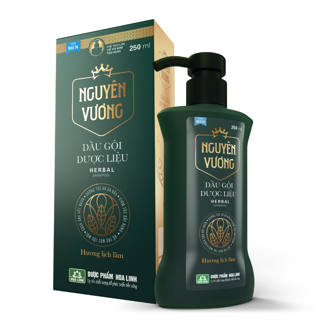 Ảnh Combo 2  chai dầu gội dược liệu Nguyên Vương lịch lãm dành cho nam chai 250ml - Dành cho tóc nam giới khô xơ, hư tổn 3