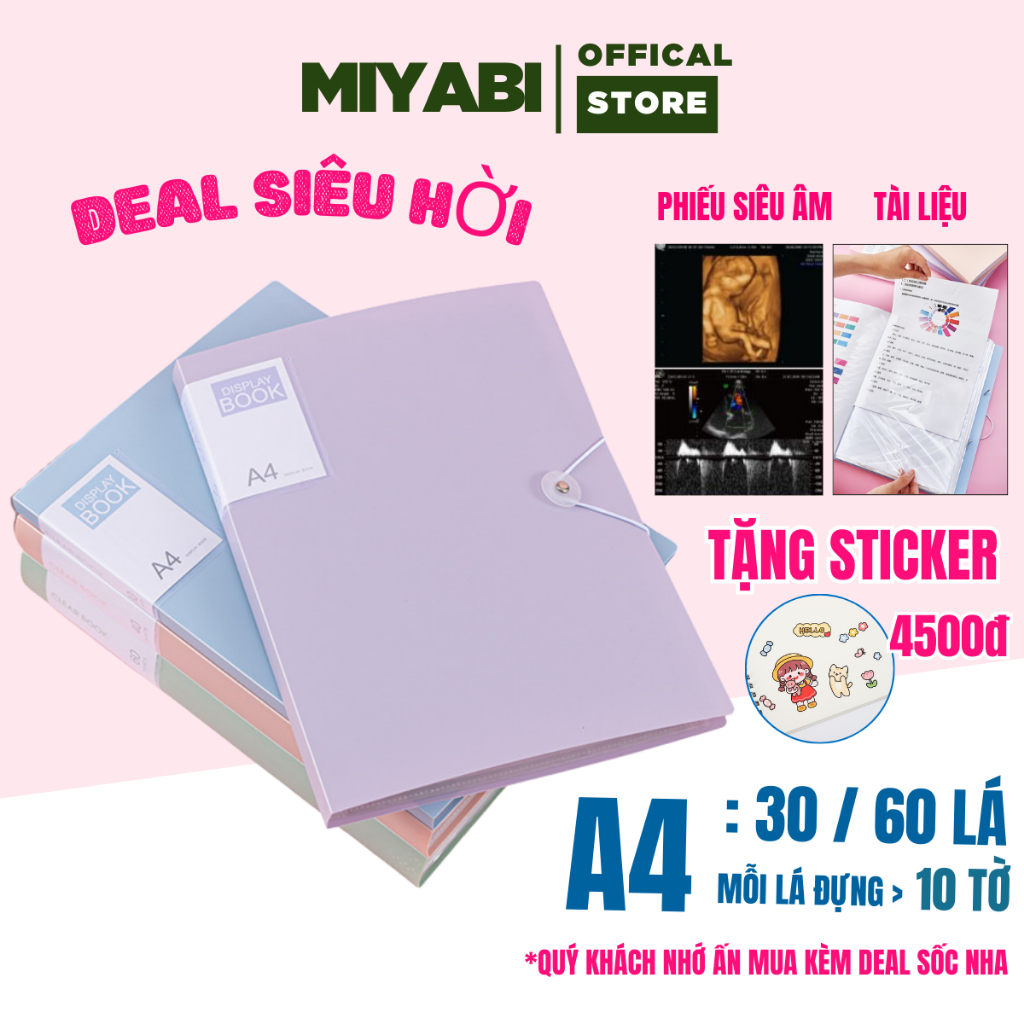 Túi đựng tài liệu a4 30/60 lá sổ đựng giấy khám thai , file đựng tài ...